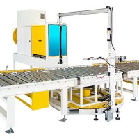 沒(méi)有叉車孔的托盤如何實(shí)現(xiàn)井型捆扎